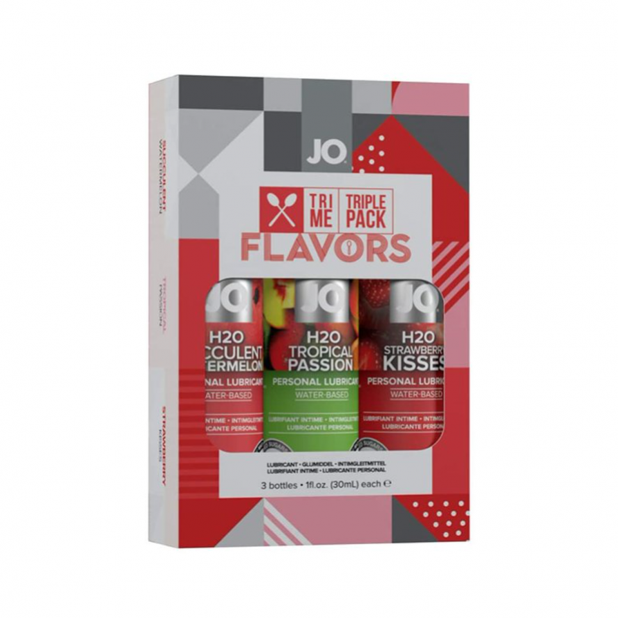 System Jo - JO Tri-Me Triple Pack - Flavors - Various - Lubricant 1 floz 30 mL