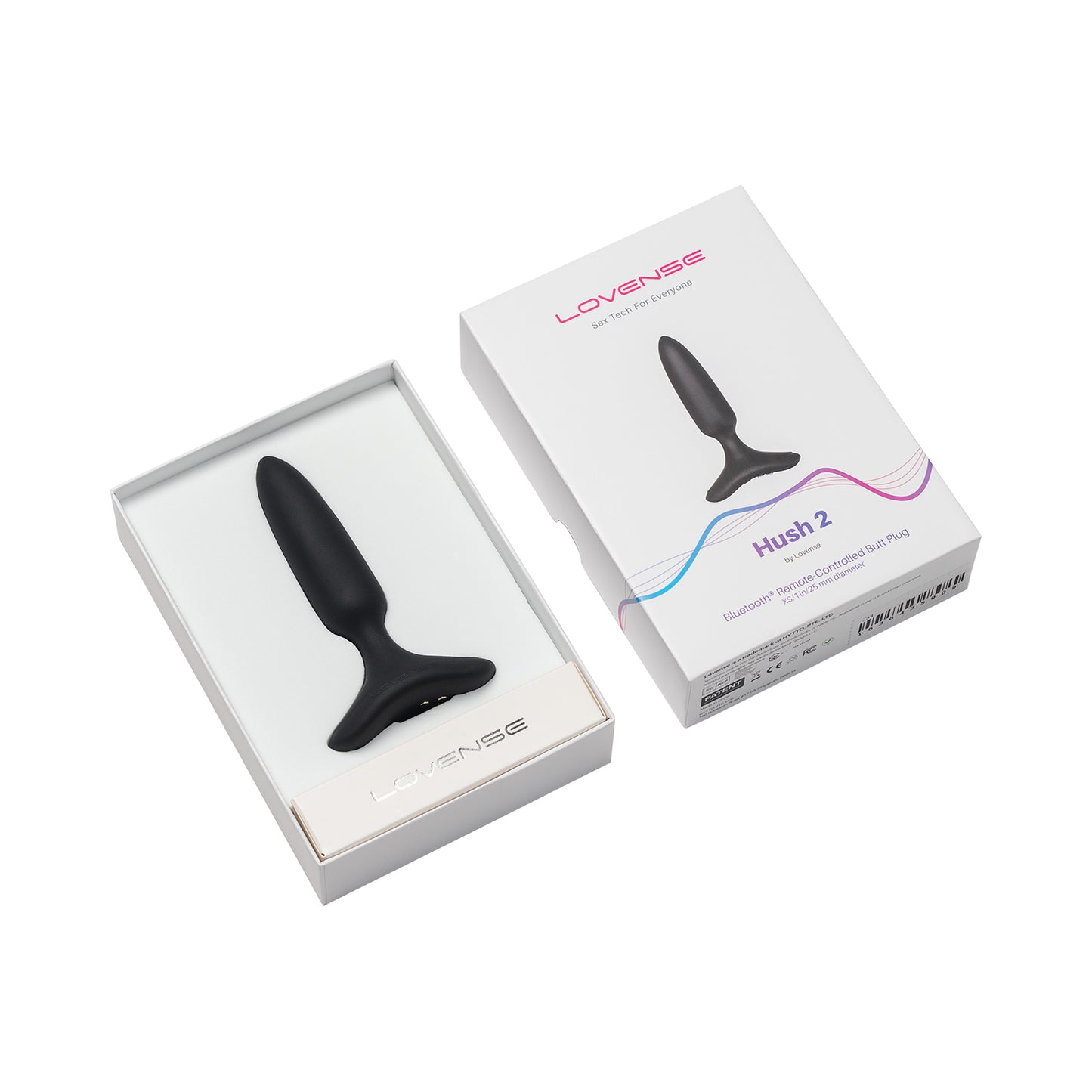 Lovense - Hush 2 (1 in) Bluetooth Remote-Controlled Wearable Butt Plug