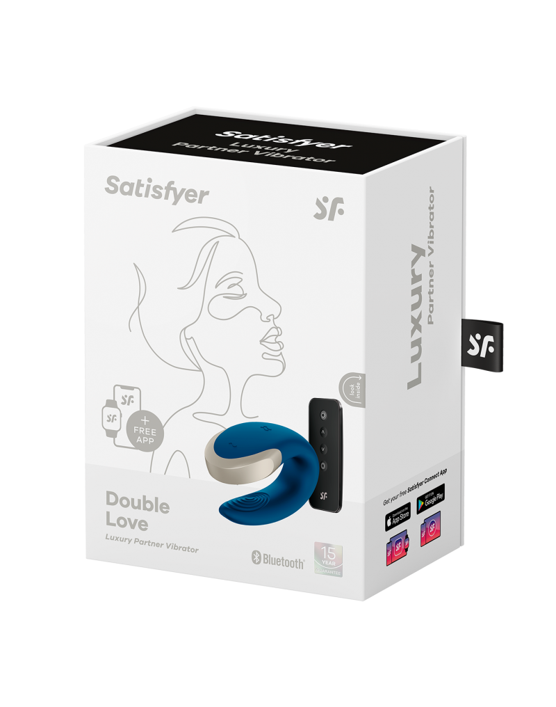 Satisfyer - Double Love Blue Bluetooth and App Controlled Couple Vibrator