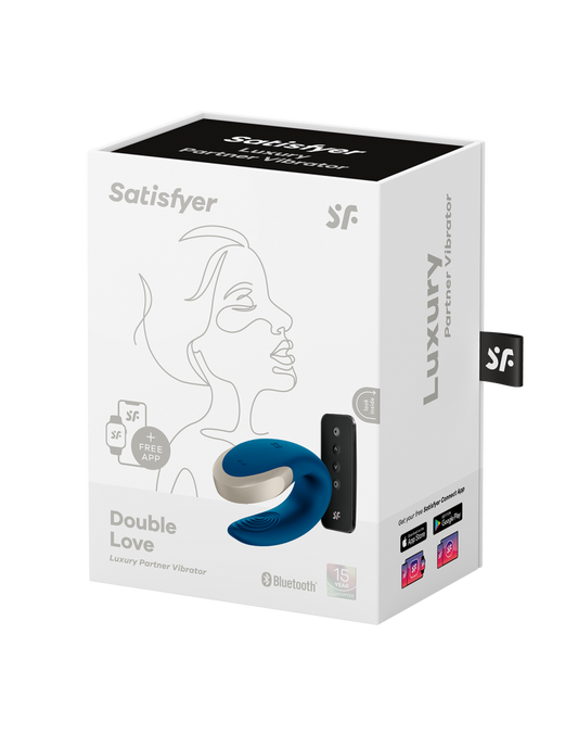 Satisfyer - Double Love Blue Bluetooth and App Controlled Couple Vibrator